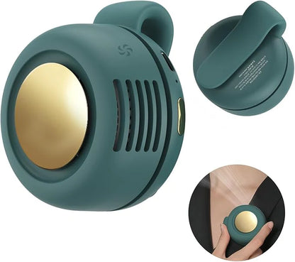 🔄 360° Rotatable Mini Clip Fan (Rechargeable & Bladeless)